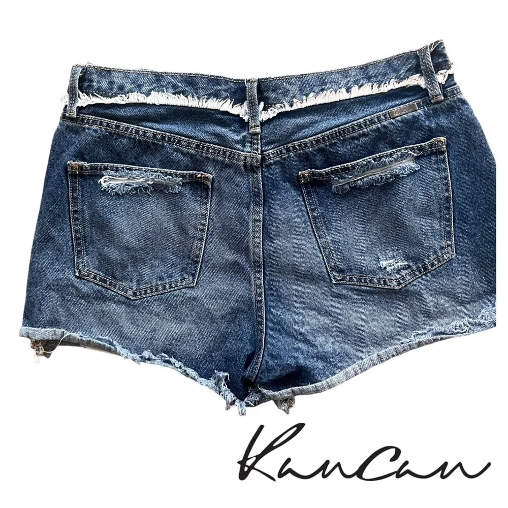 NWOT - Kancan Distressed Button Fly Denim Shorts